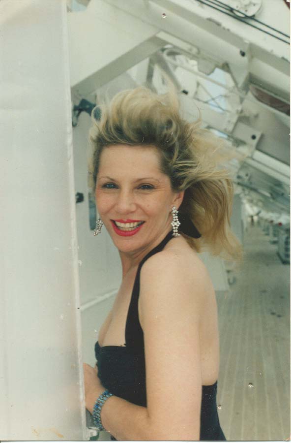 Angie on the QE2 photographed by Leee Black Childers